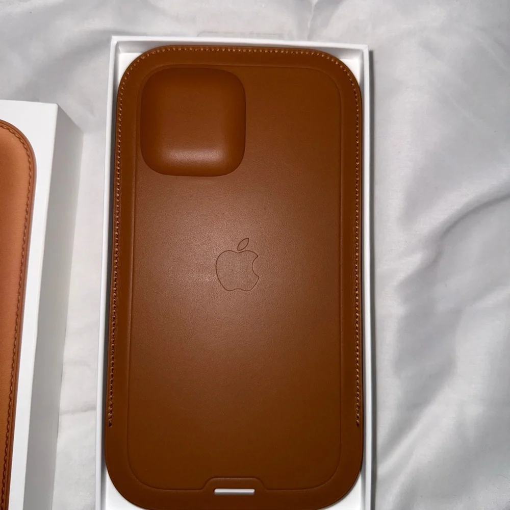 Apple iPhone 12 Pro Max Leather Sleeve Set - Blue, Red, Brown
